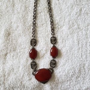 Vintage Jasper Cabochon Necklace